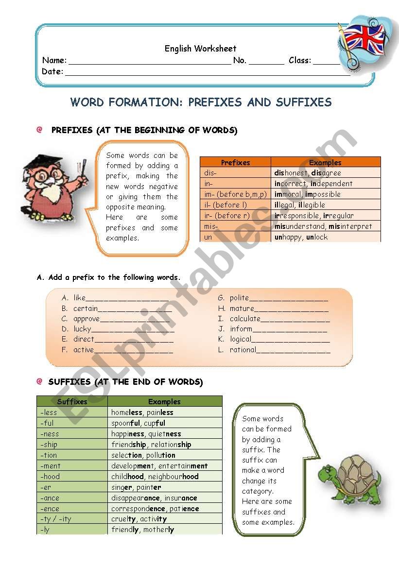 Word Formation worksheet