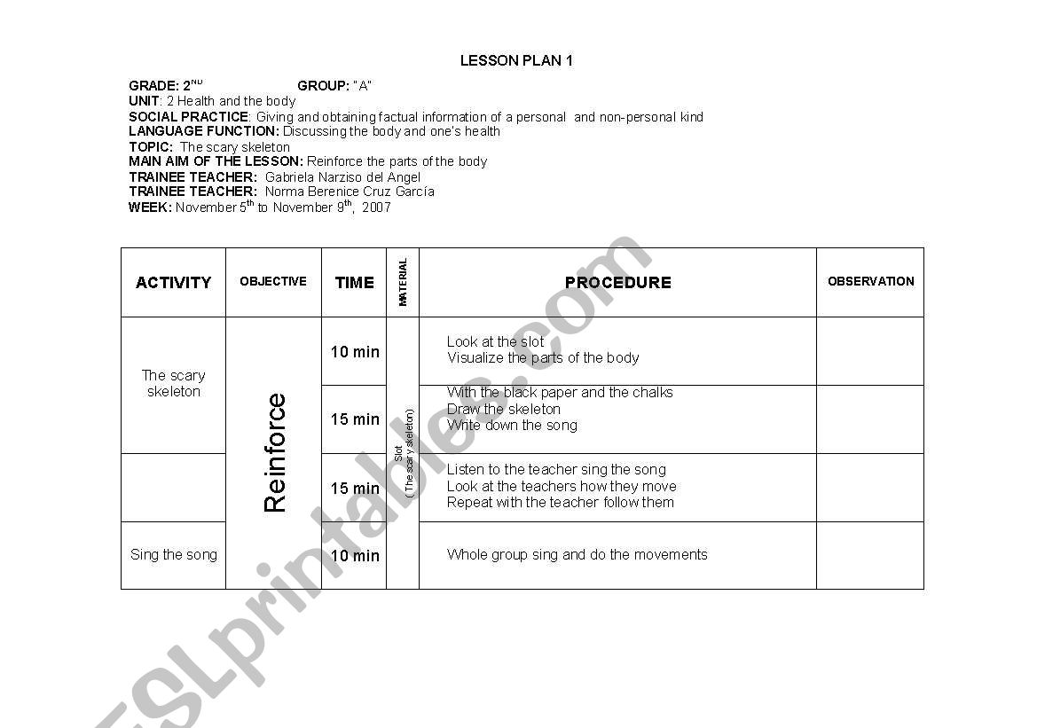 lesson plan worksheet