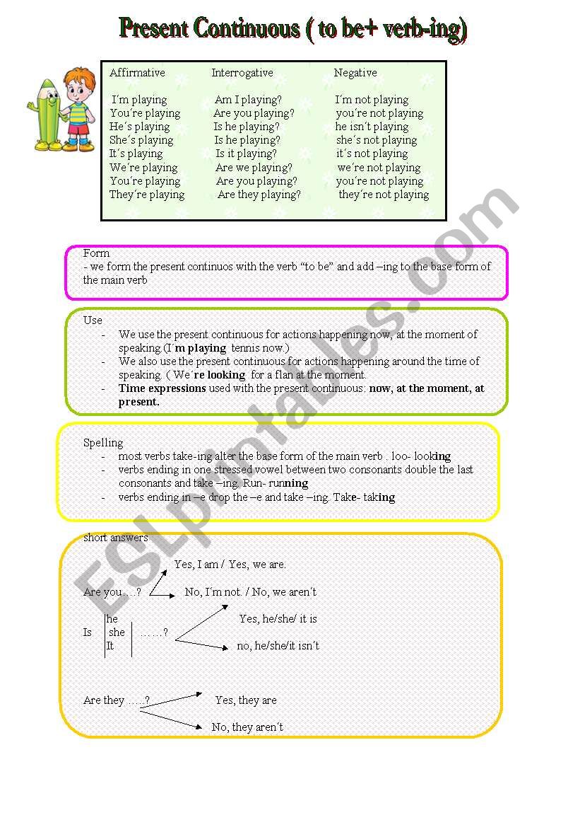 pte continuous worksheet