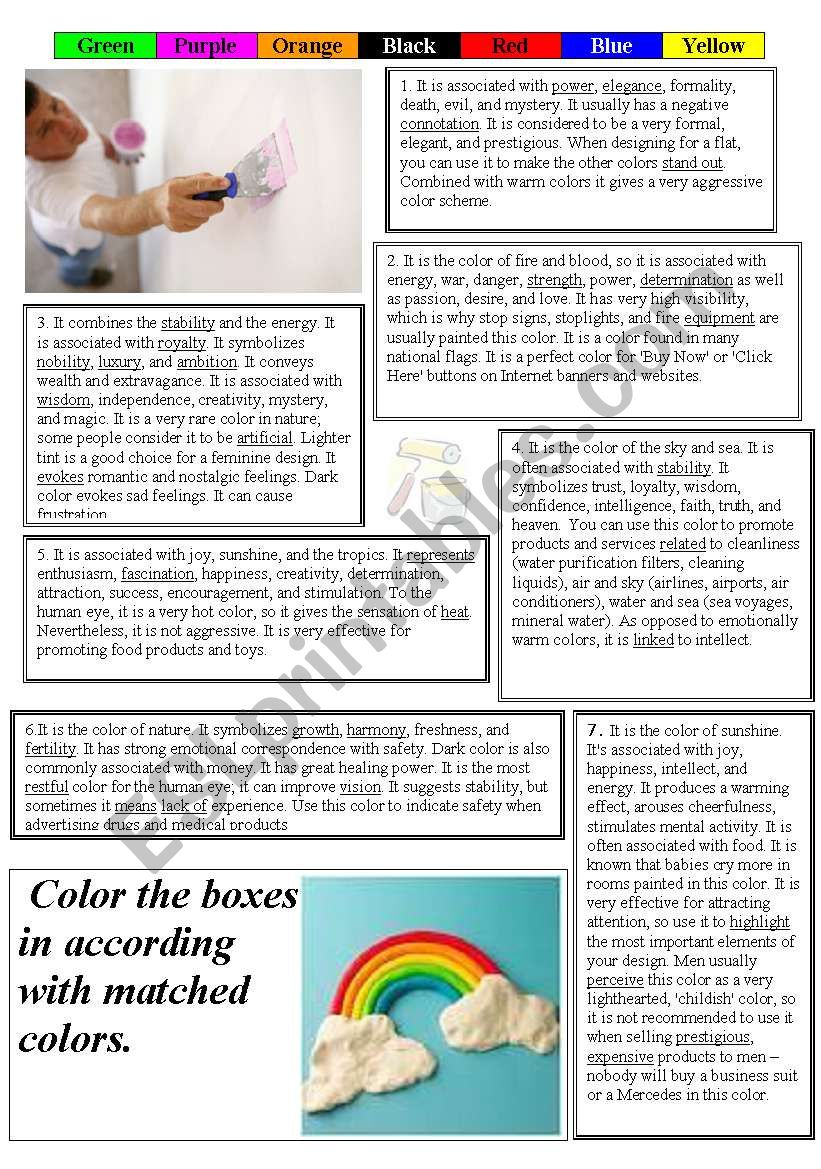 match the colors worksheet