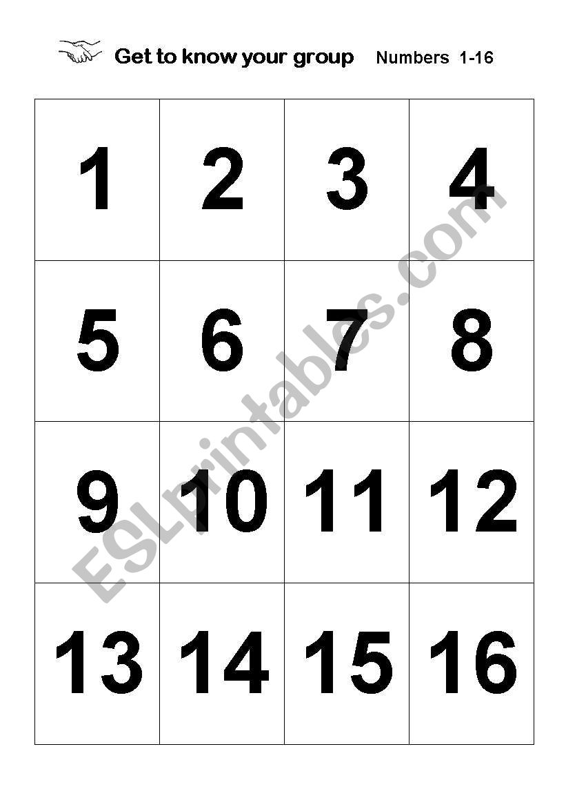 Get to know your group worksheet