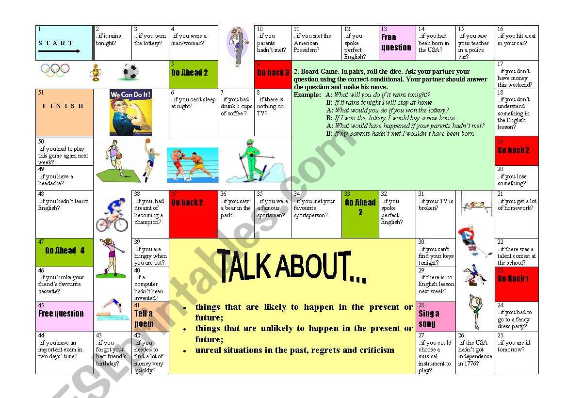 Board Game worksheet