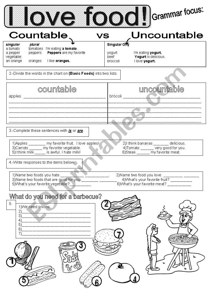 Basic Foods #2 worksheet