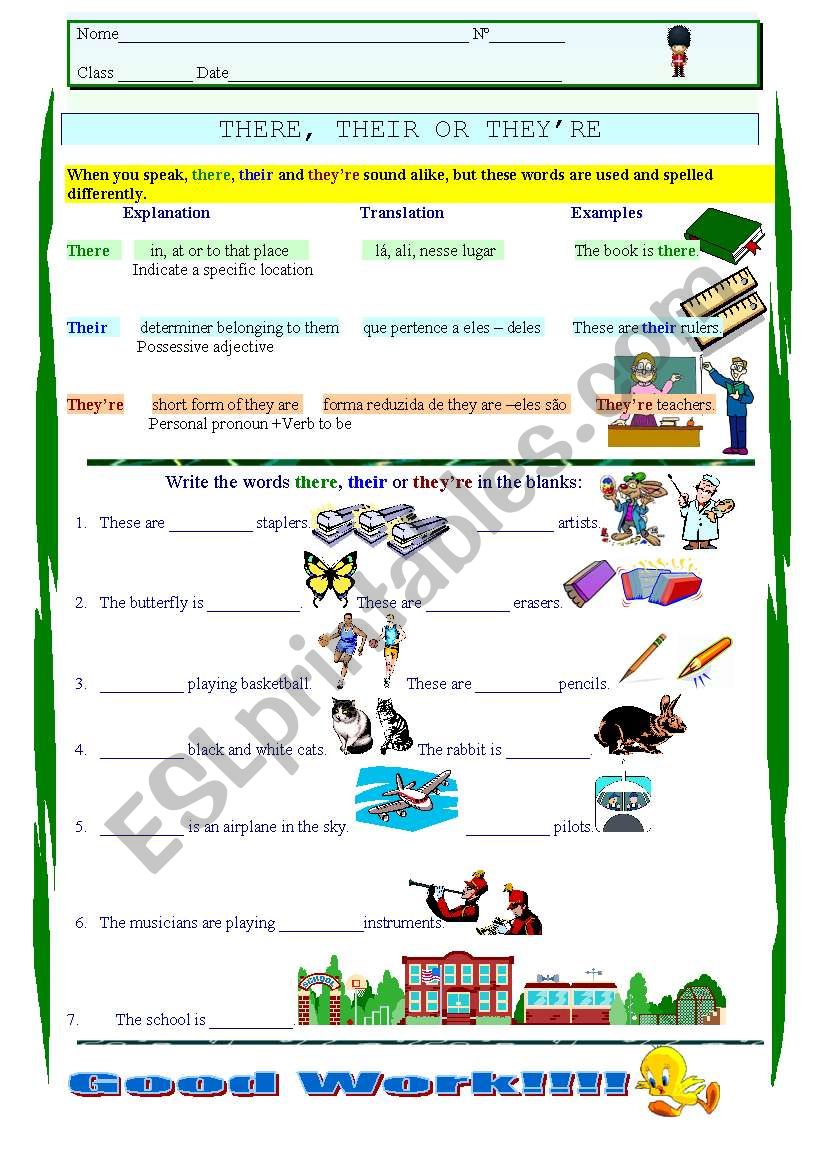 There/Their/They´re - Homophones