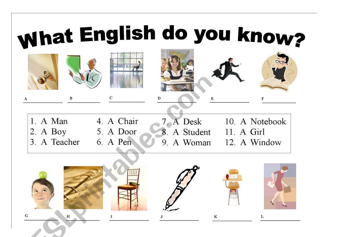 English You Know worksheet