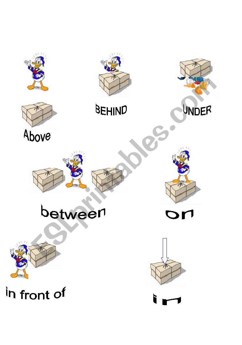 Prepositions of place worksheet