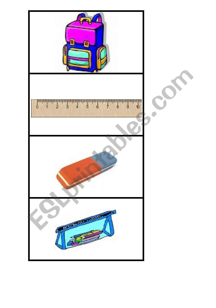 Classroom Objects worksheet