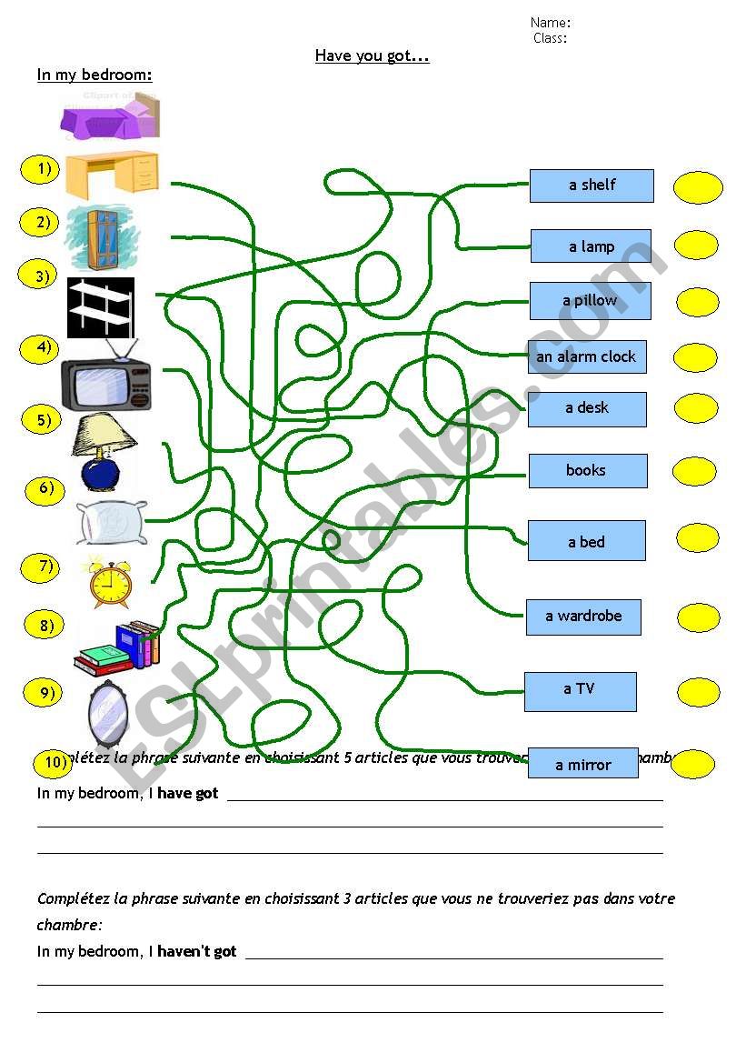 Have you got...  worksheet