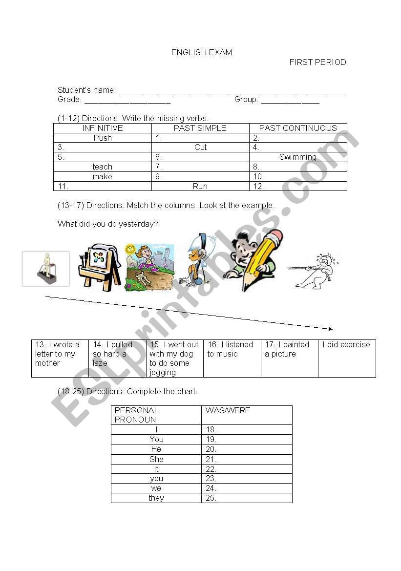 verbs worksheet