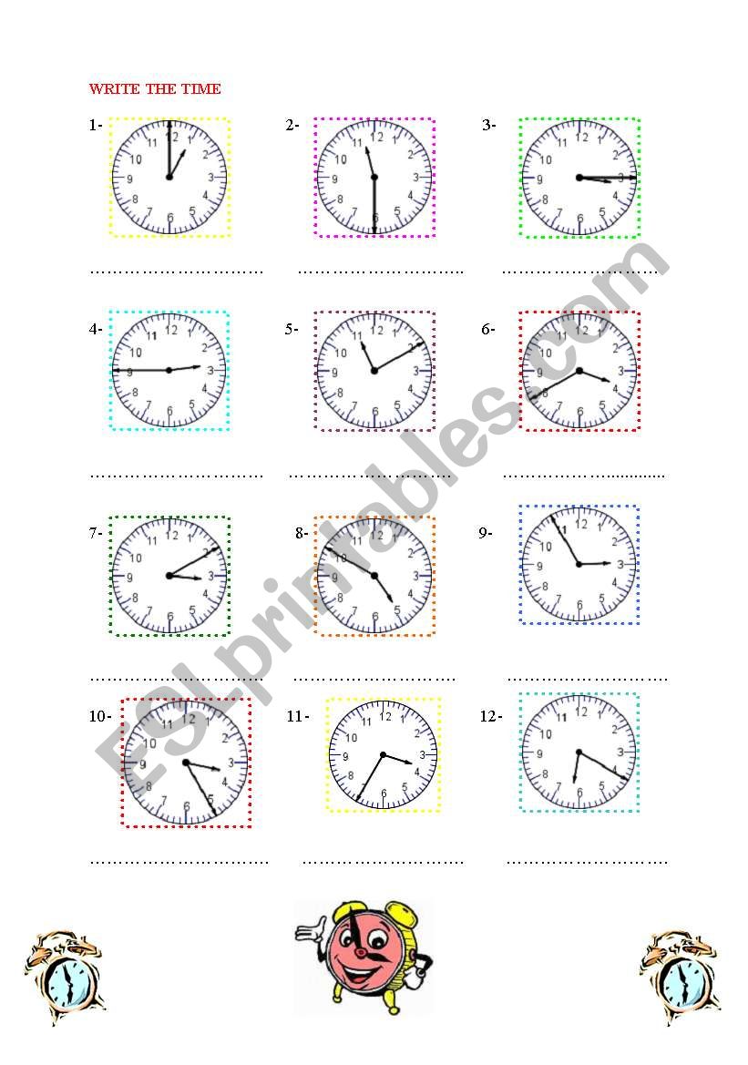 what time is it? worksheet