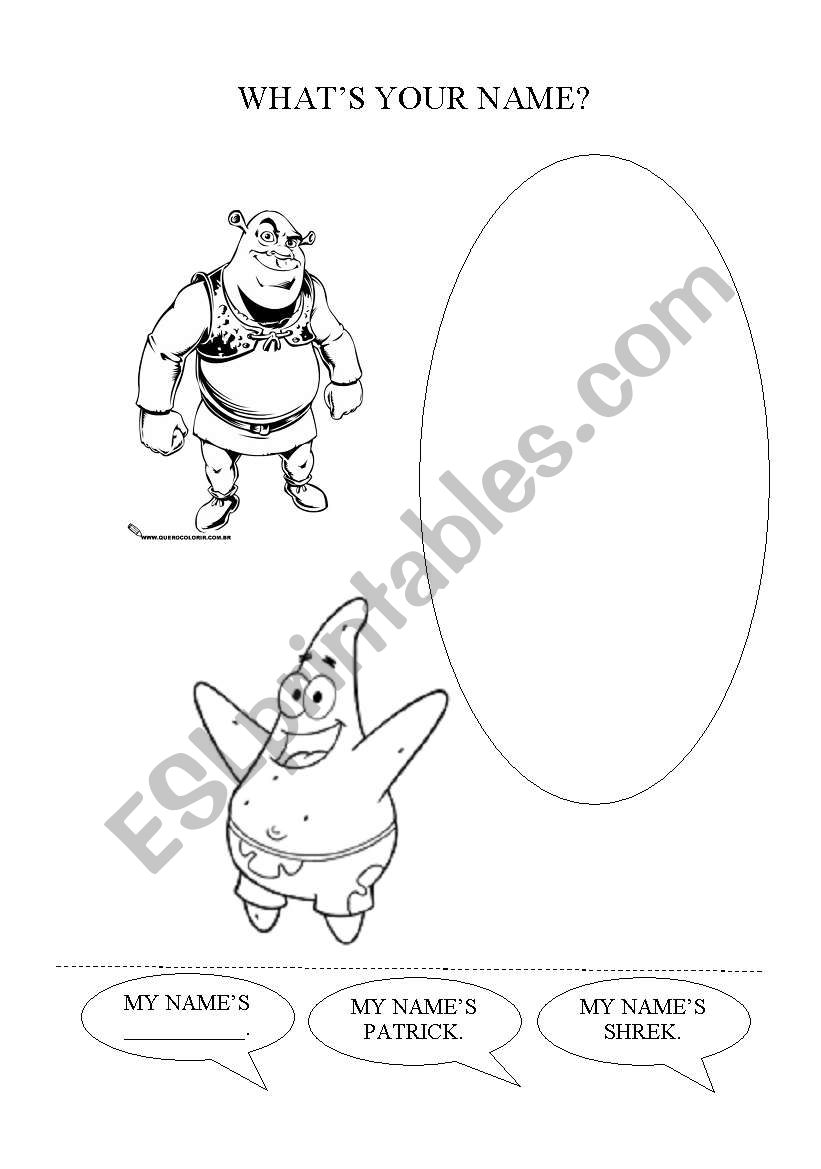 What´s your name? - ESL worksheet by Mirelle