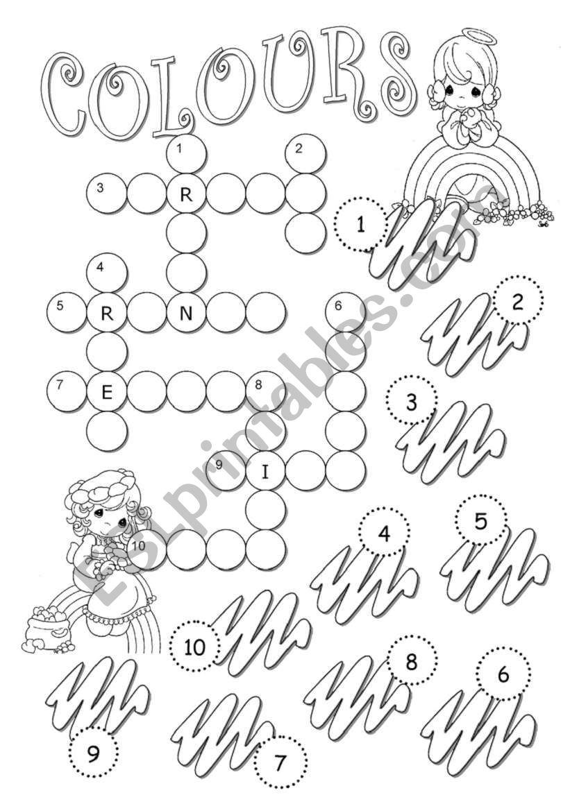 Colours Crossword worksheet