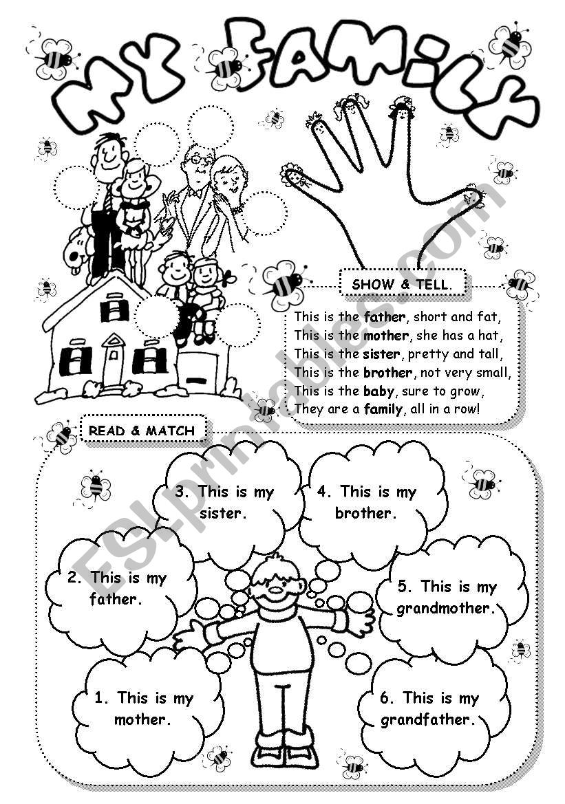 My family (2) worksheet