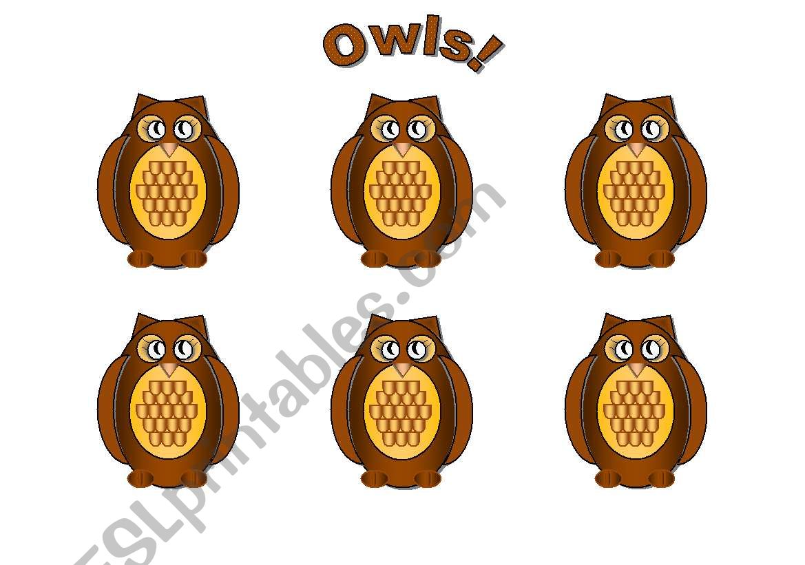 Owl Cards (Add Your Own Text) worksheet