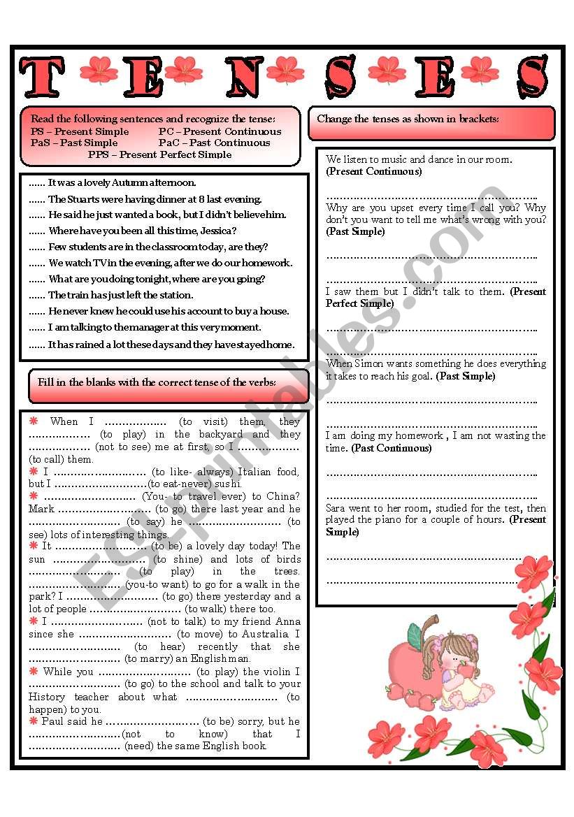 TENSES worksheet