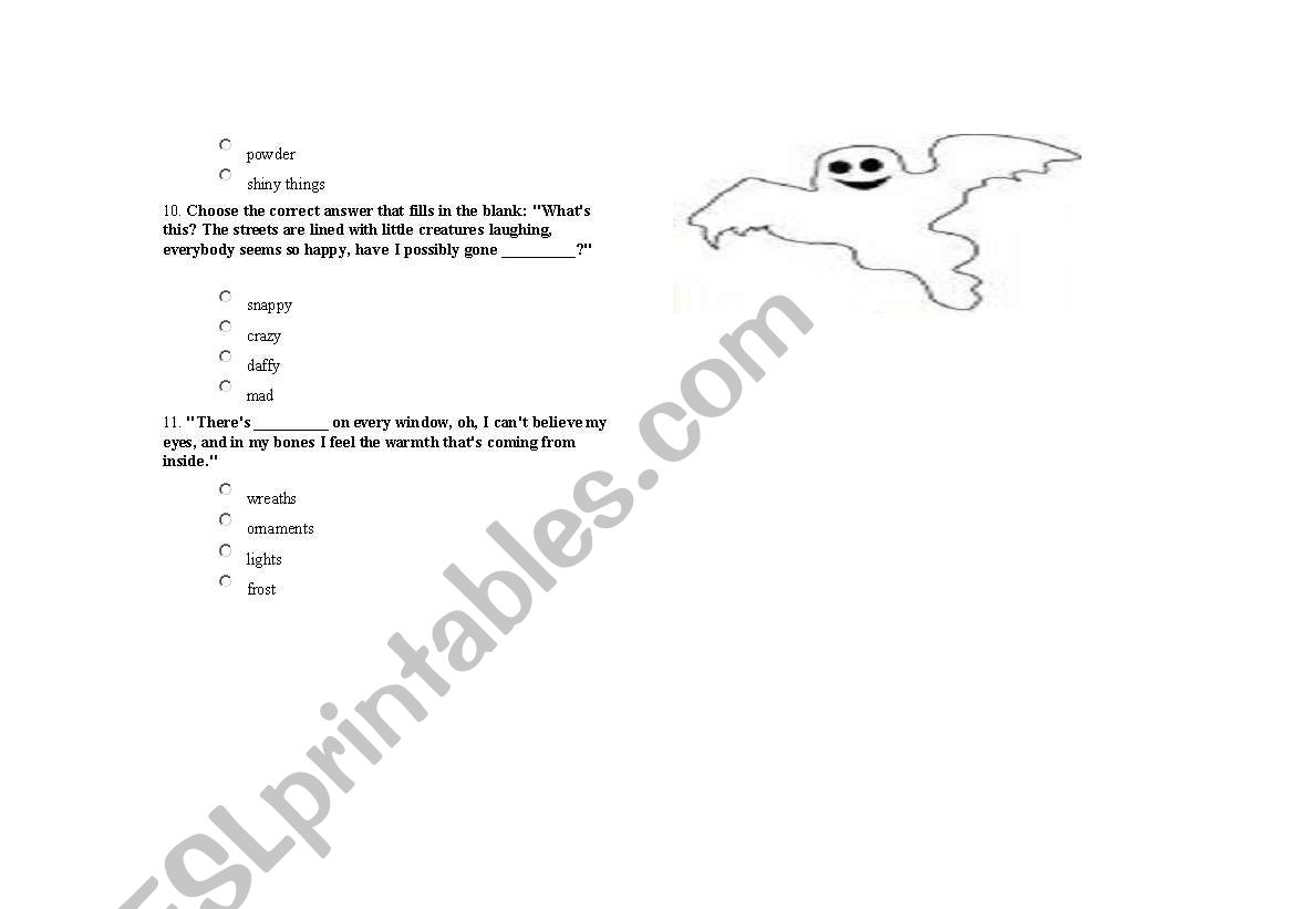 ... nightmare before christmas characters · start quiz · the ...