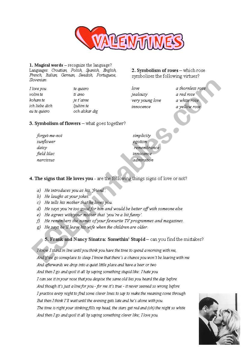 Valentines Fun Worksheet worksheet