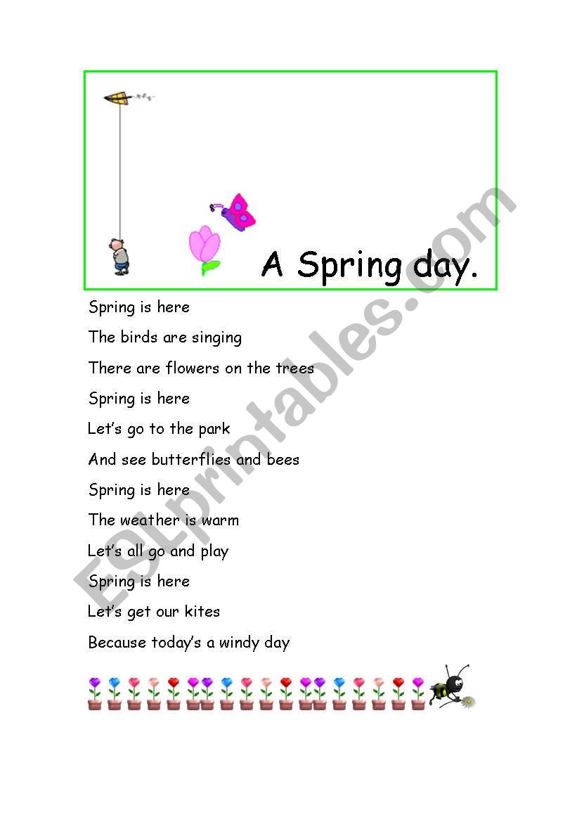 A Spring day. worksheet