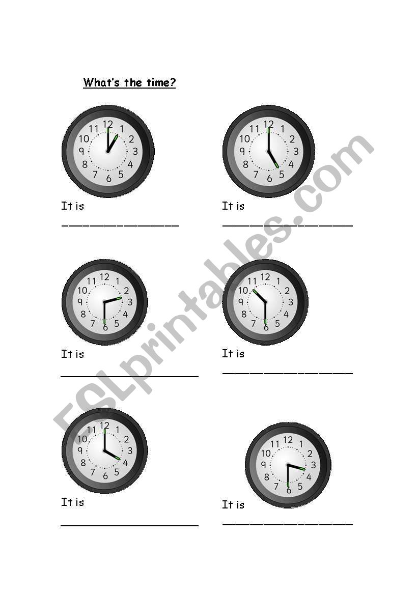 time worksheet