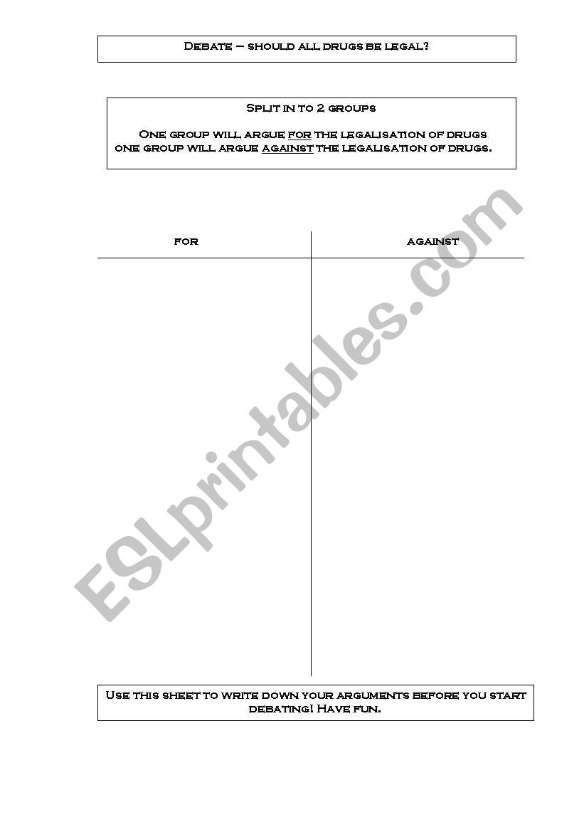 Drugs information sheet 4/4 worksheet