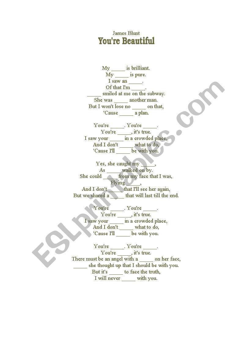 James Blunt - You´re beautiful