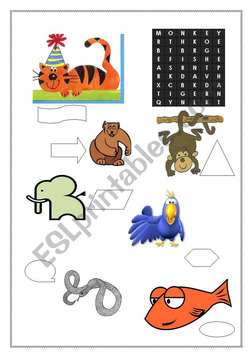 Wild animals worksheet