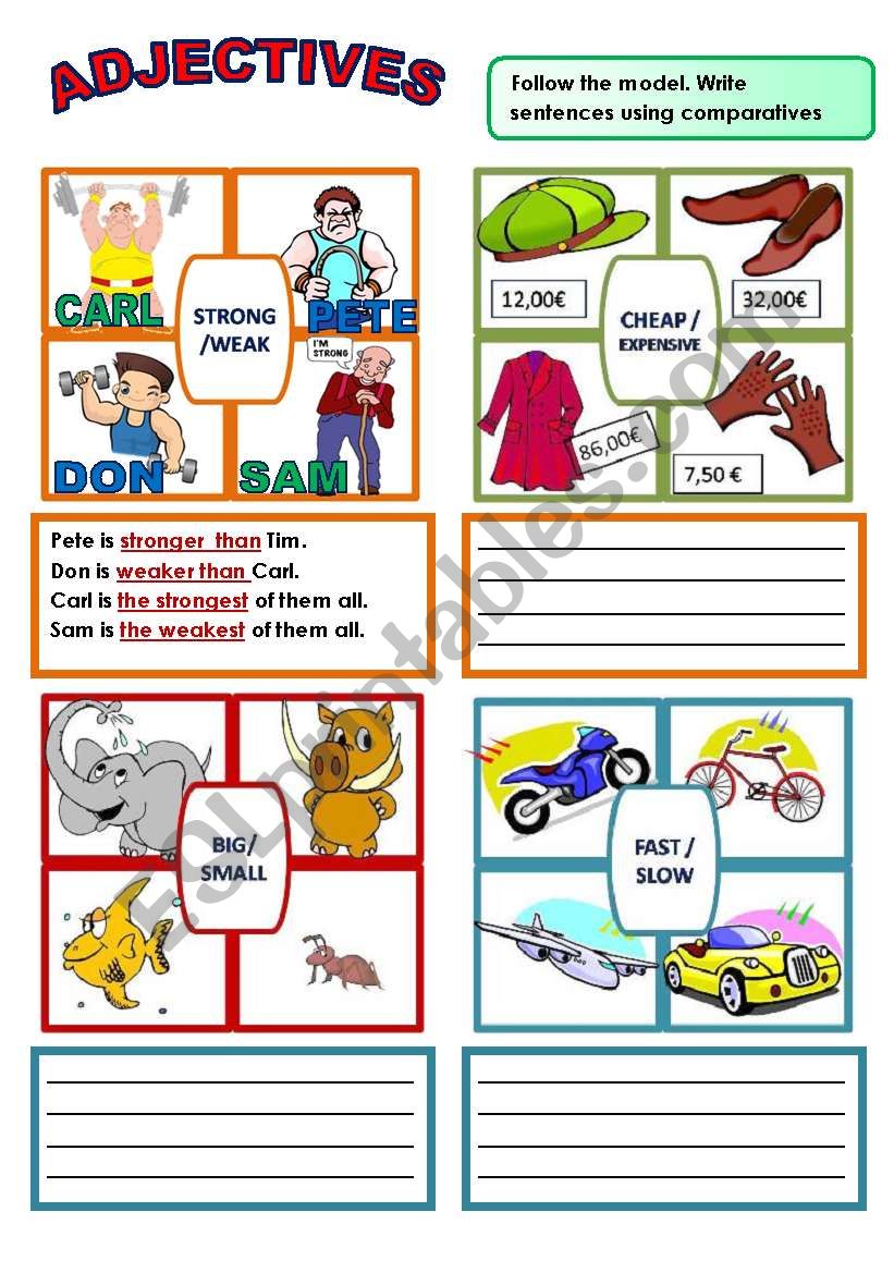 ADJECTIVES (PART2) worksheet