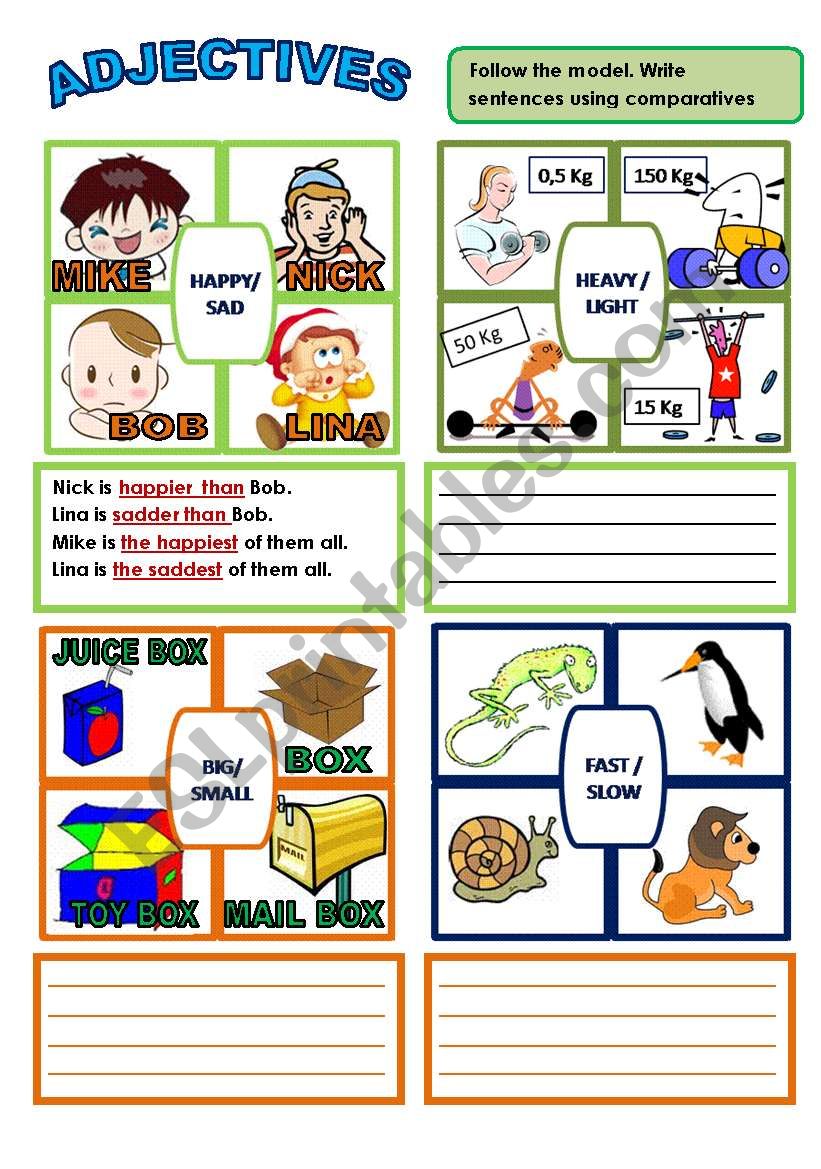 ADJECTIVES (PART 3) worksheet