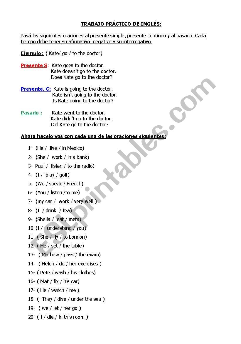 grammar exercises worksheet