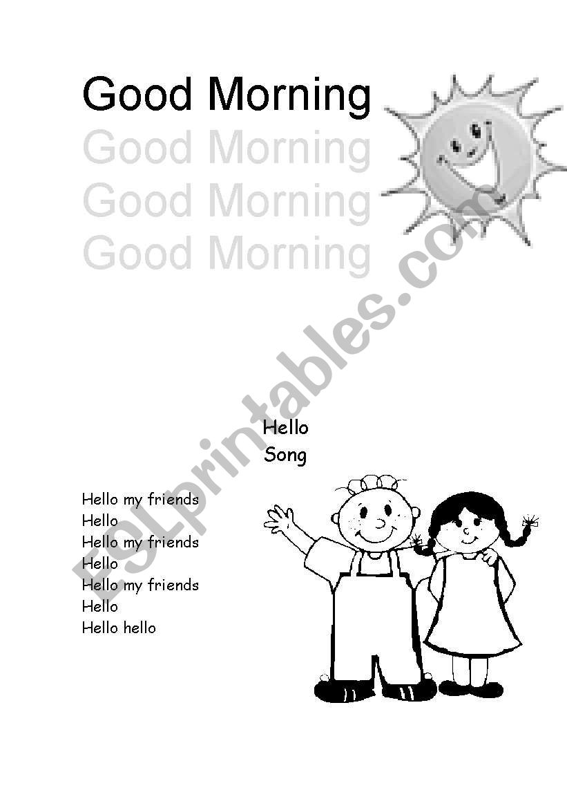 Hello song worksheet