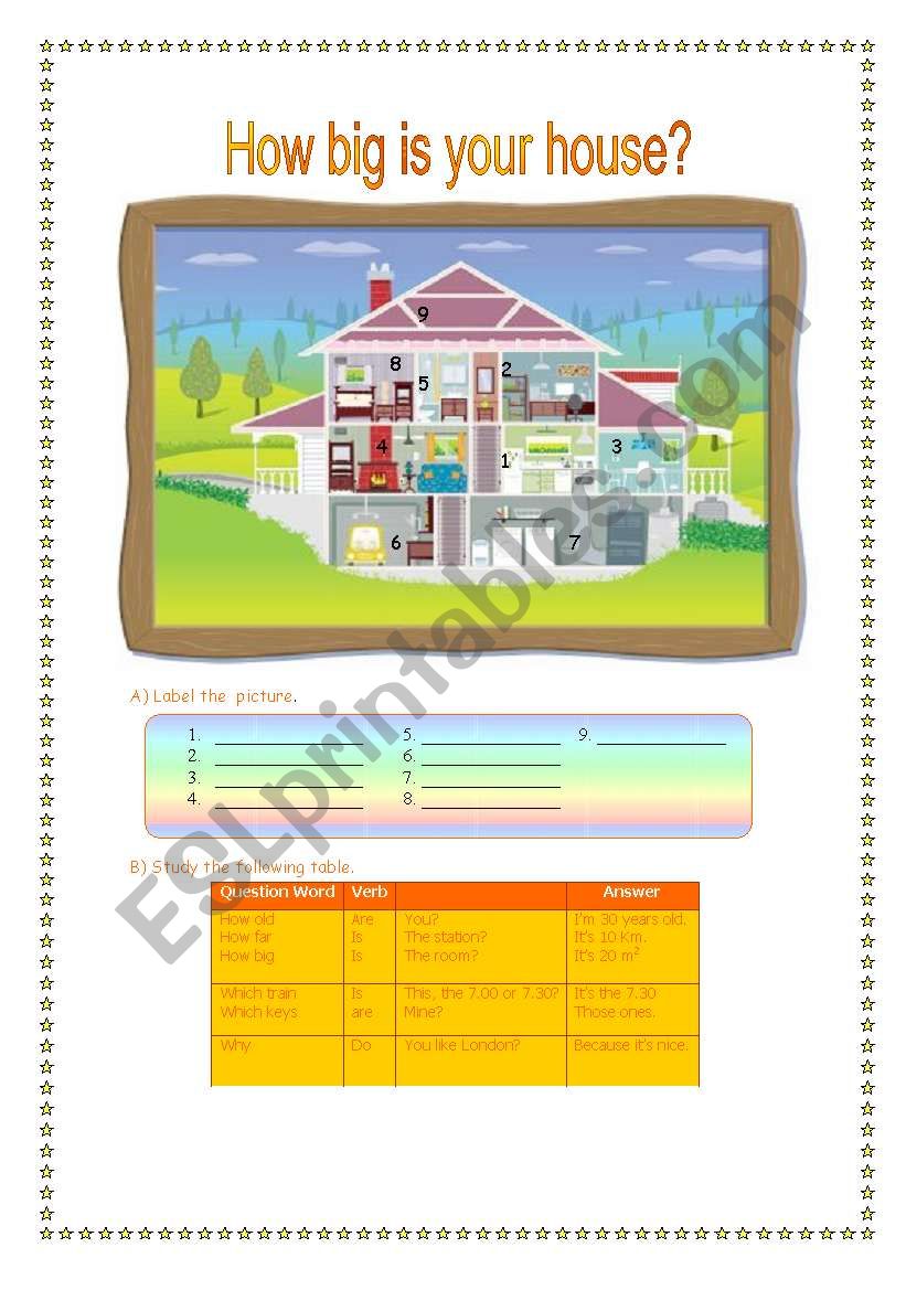 question word worksheet