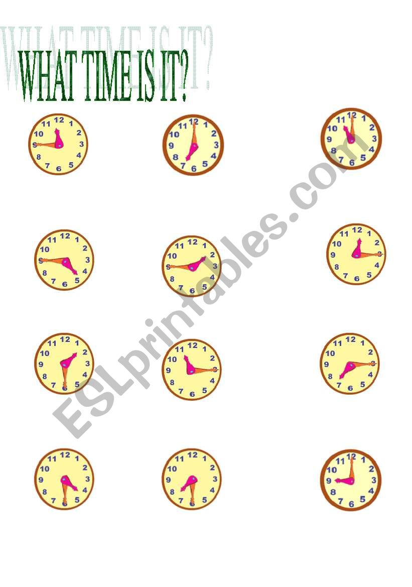 what time is it? worksheet