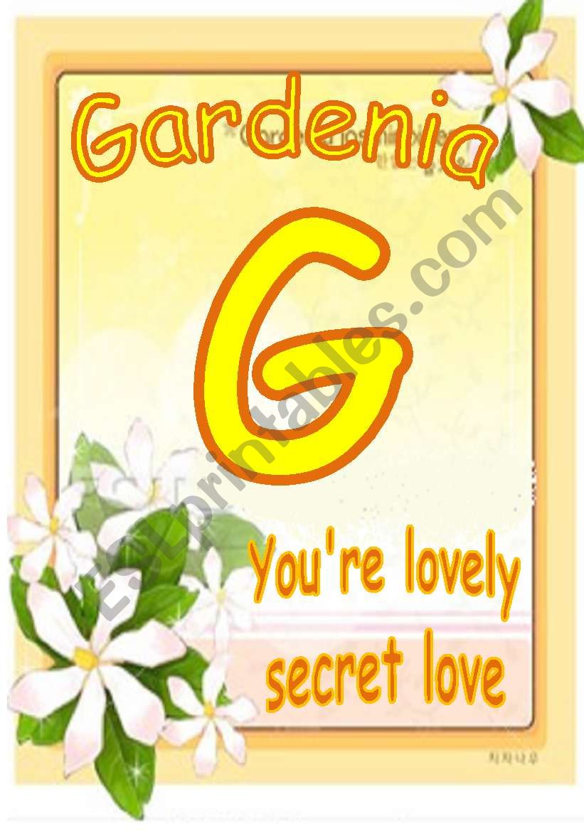 floral Alphabets-G worksheet