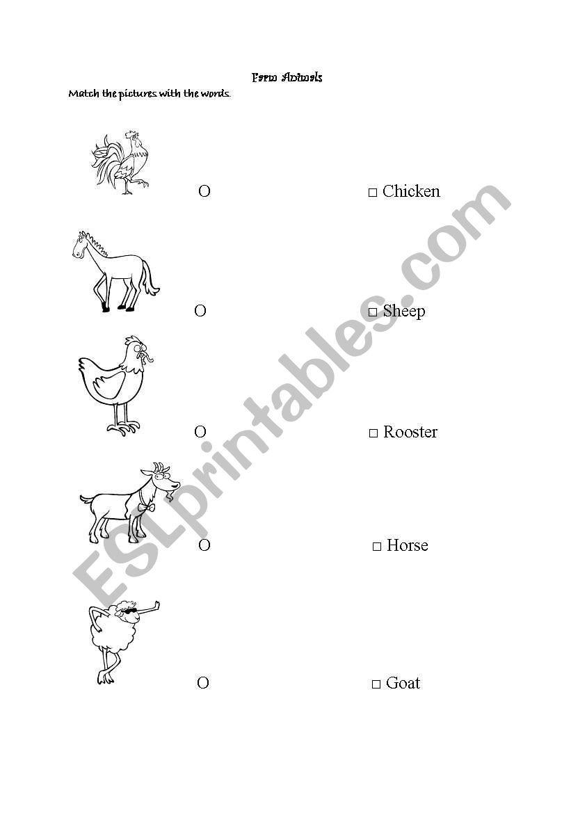  Farm Animals worksheet