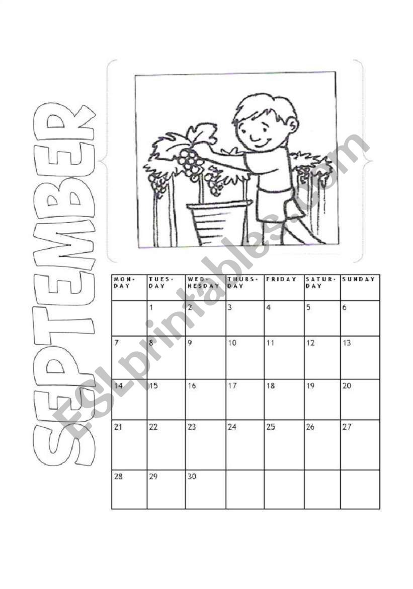 Calendar (3/4) worksheet