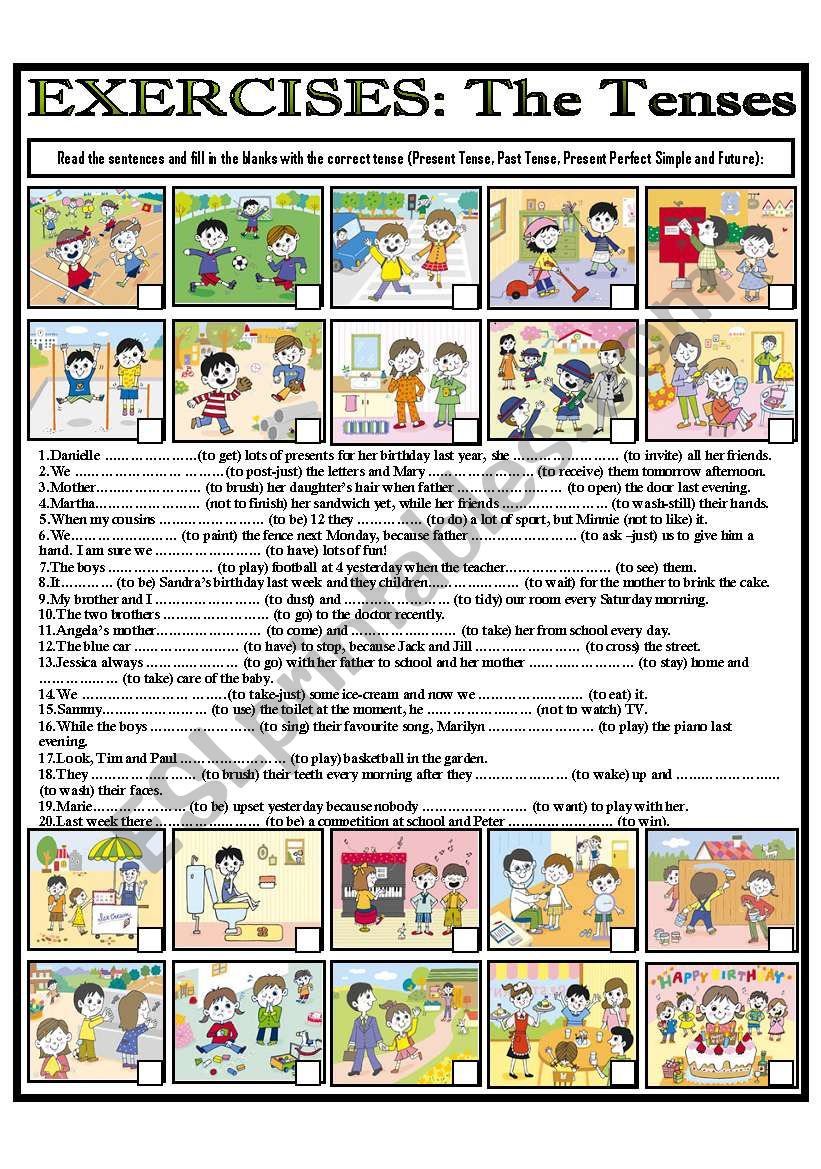 EXERCISES: The Tenses worksheet