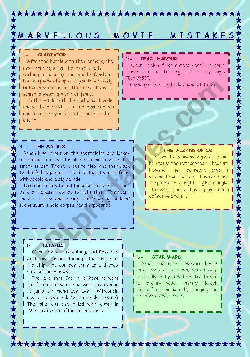 Reading Comprehension worksheet