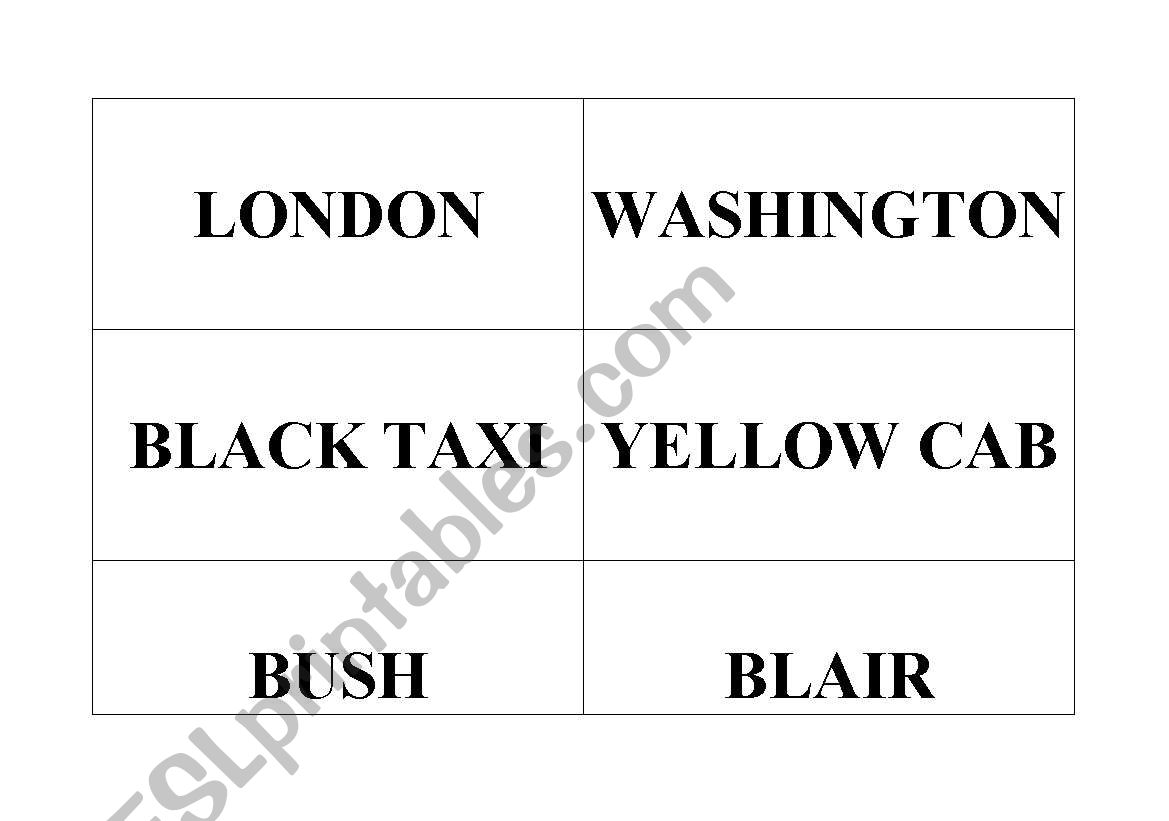 British and American English flashcards