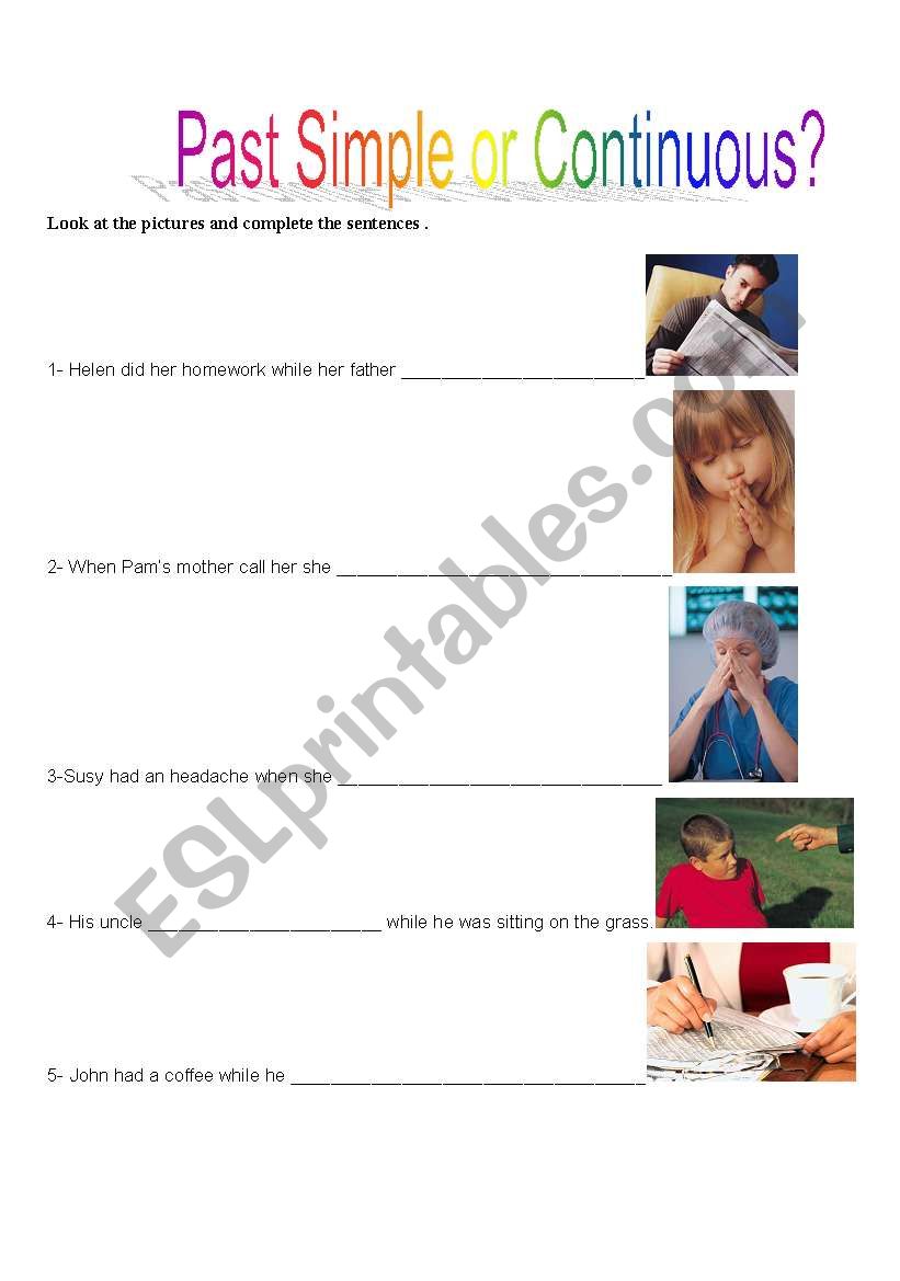 Past Simple or Continuous? worksheet