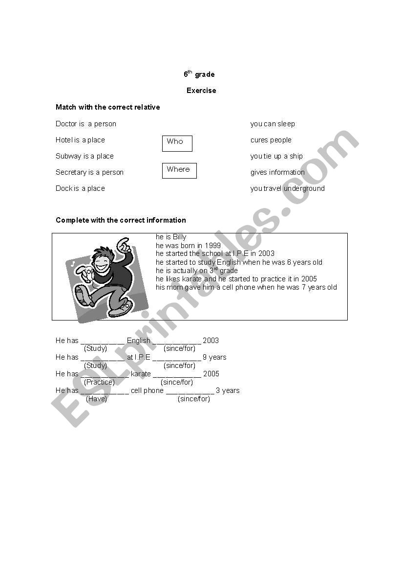 reltive pronouns and present perfect 