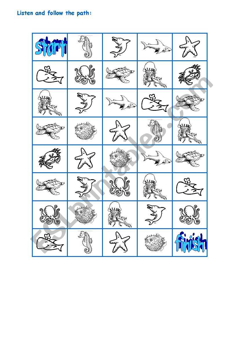 SEA ANIMALS PART 3 worksheet