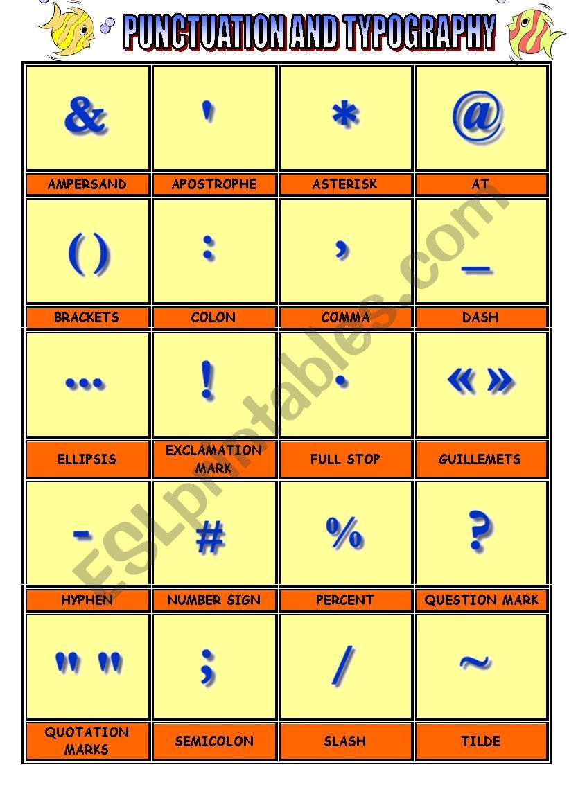  Punctuation and typography pictionary