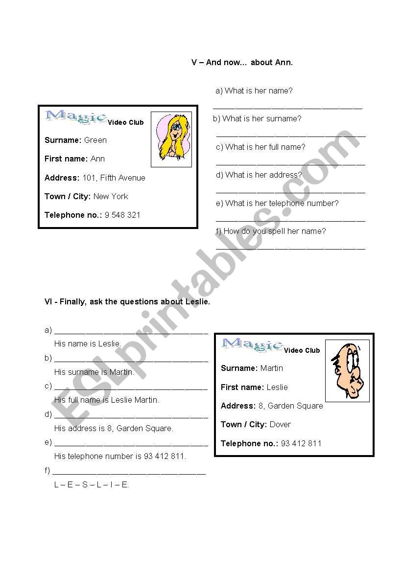 Me and my Friends II worksheet