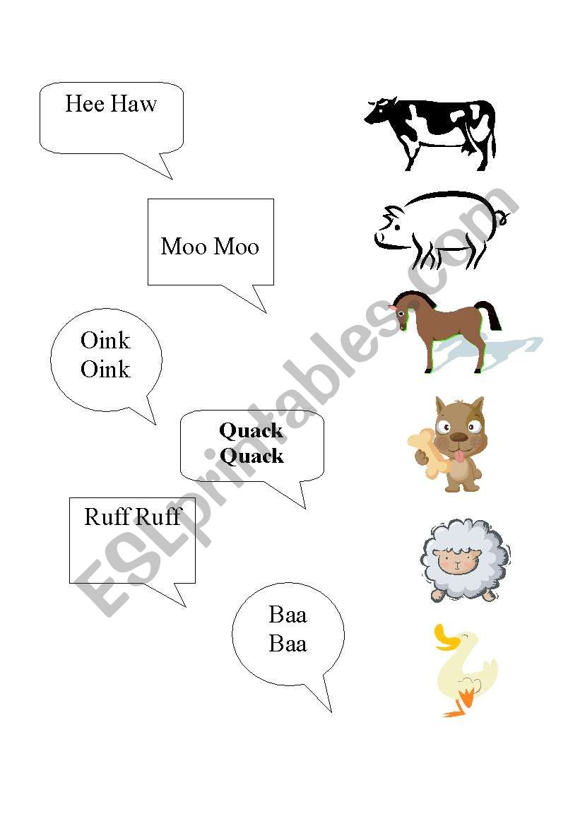 Animal Noises worksheet