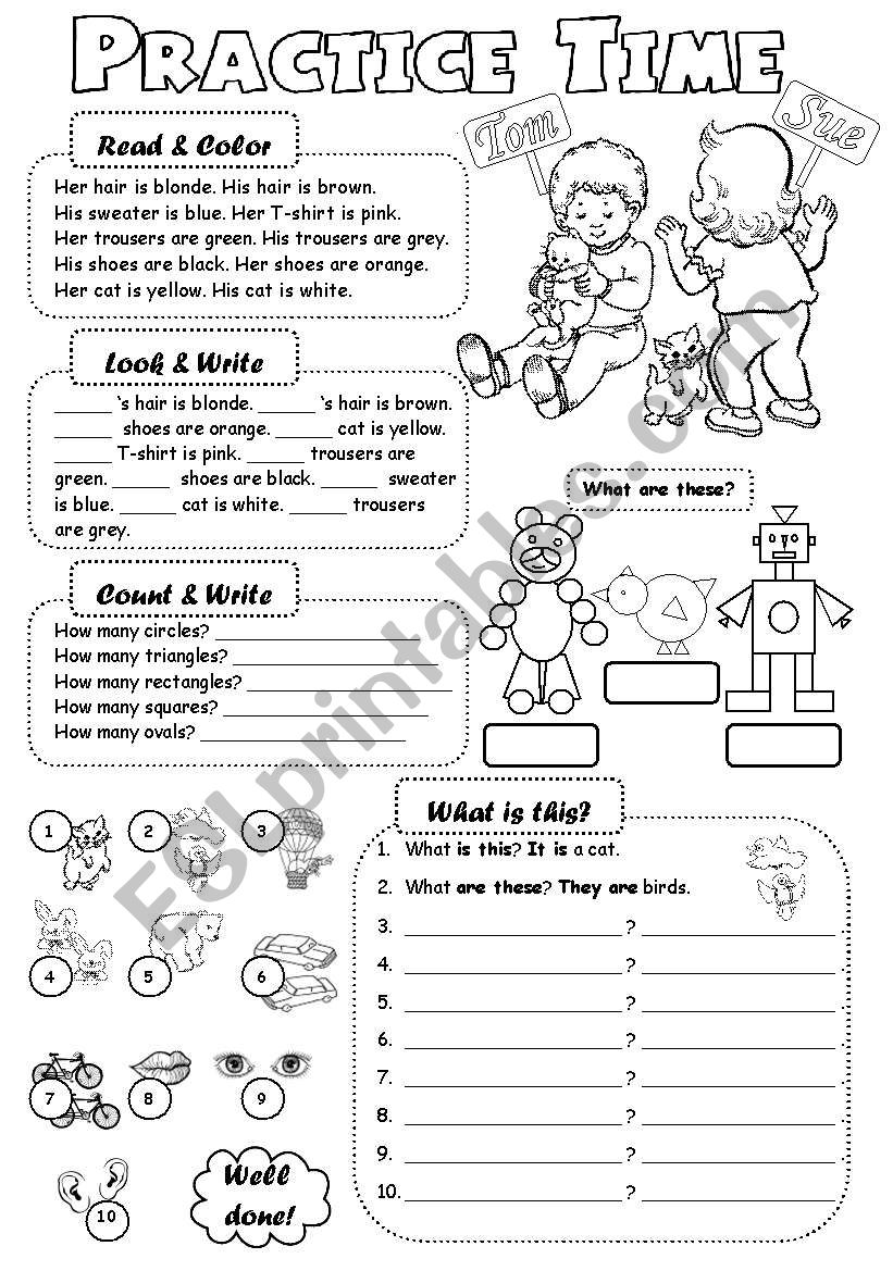 Practice Time worksheet