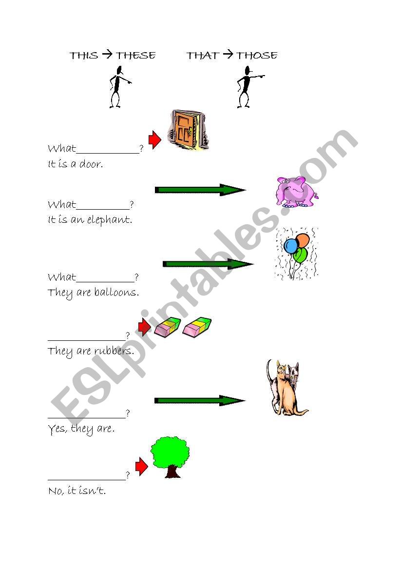 demonstratives worksheet