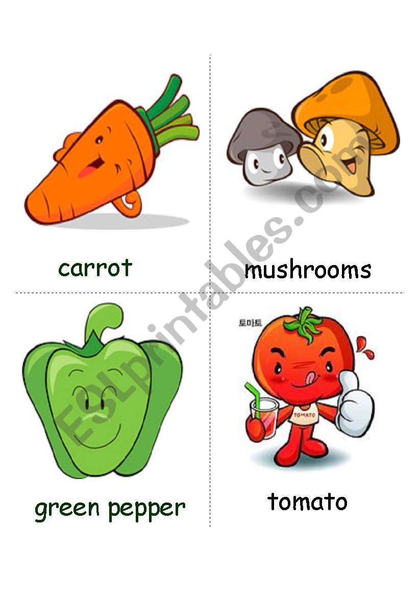 vegetables  worksheet