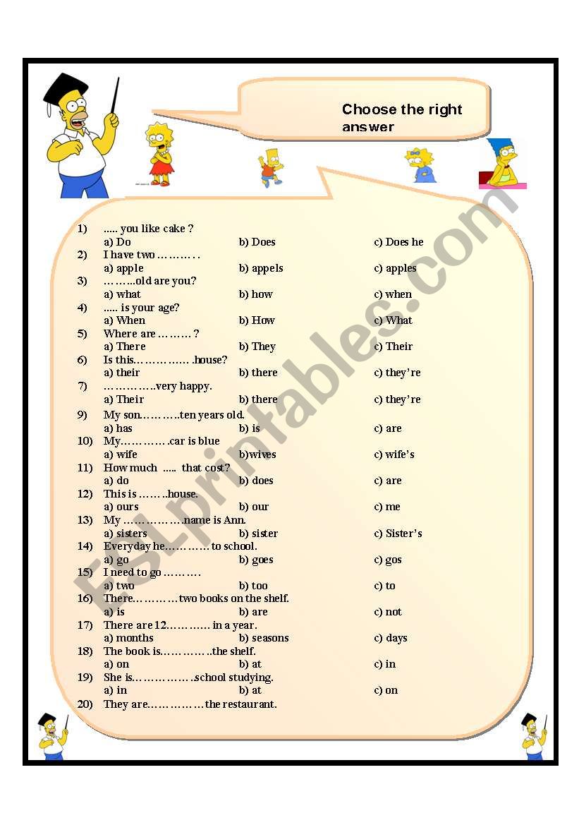 GRAMMAR REVIEW worksheet