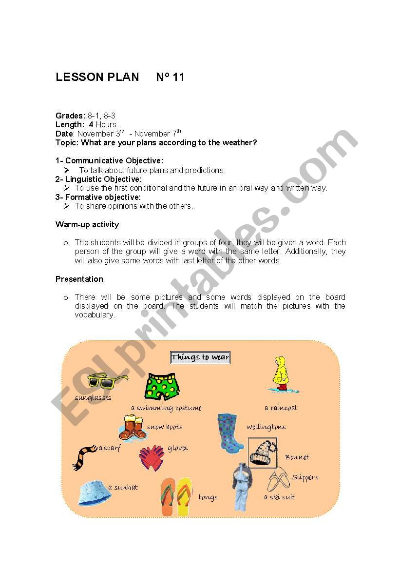  first Conditional worksheet