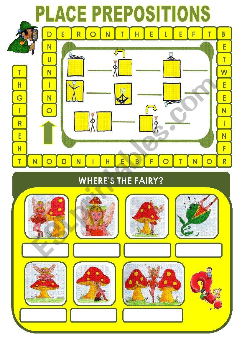 PLACE PREPOSITIONS worksheet